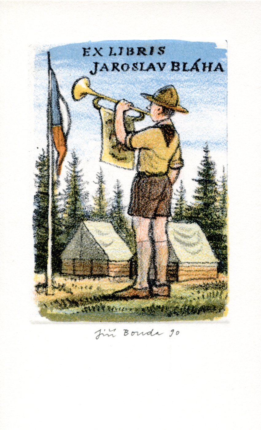 Bouda, Jiří - Ex libris Jaroslav Bláha