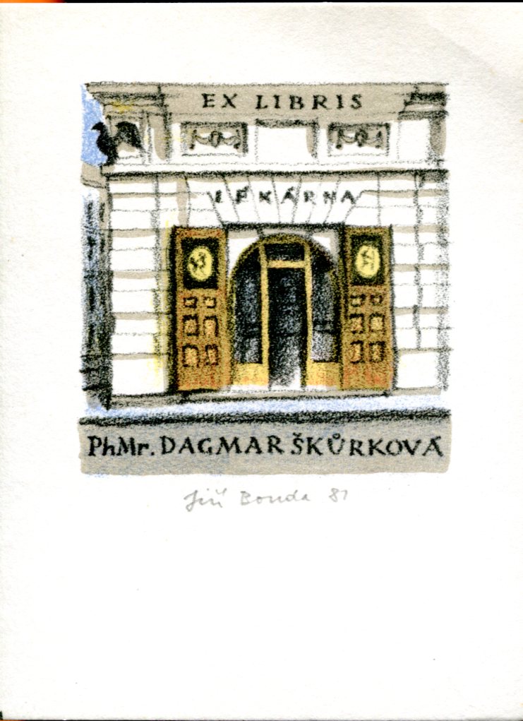Bouda, Jiří - Ex libris PhMr. Dagmar Škůrková