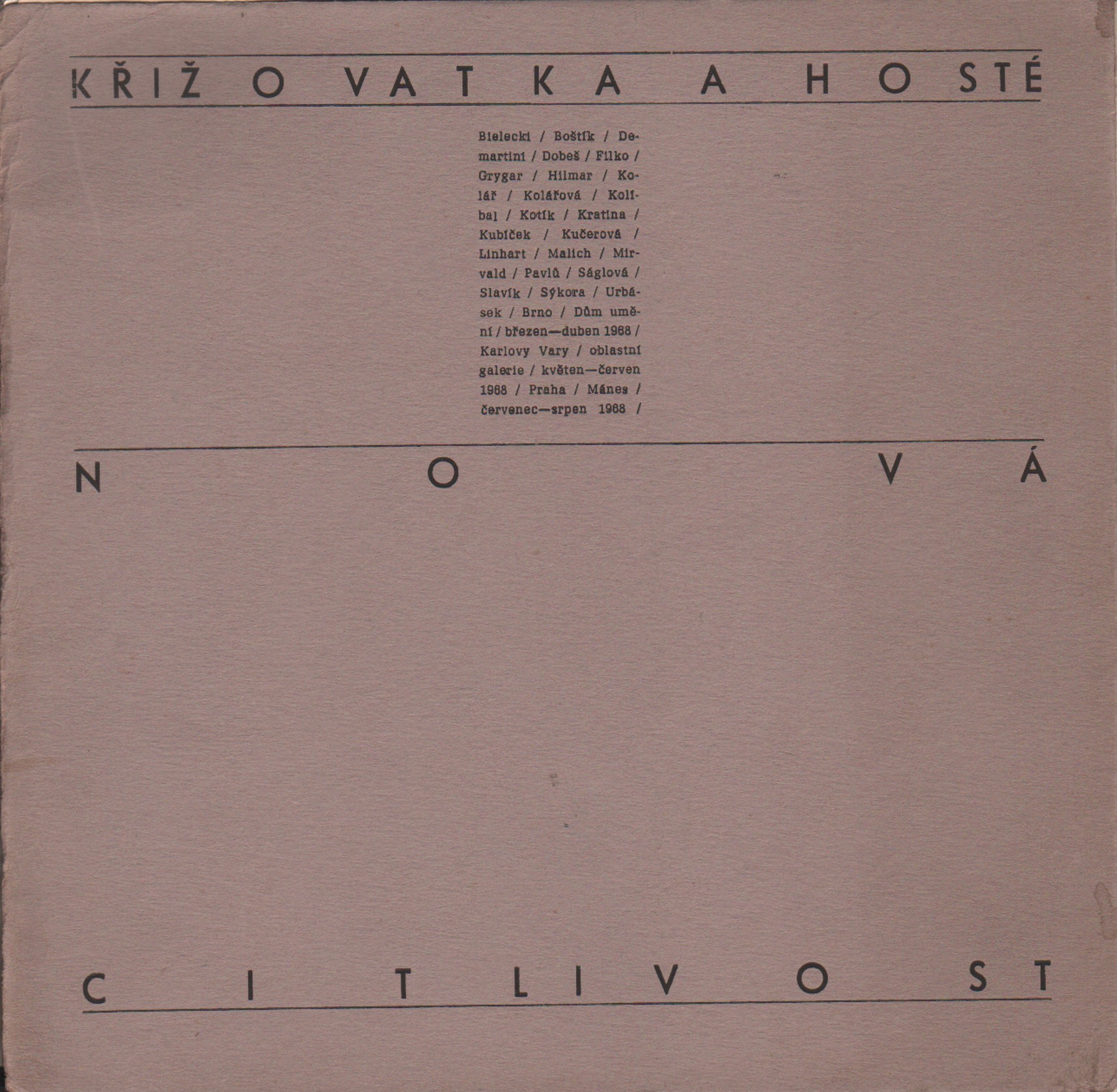 Nová citlivost - Křižovatka a hosté (poškozeno)