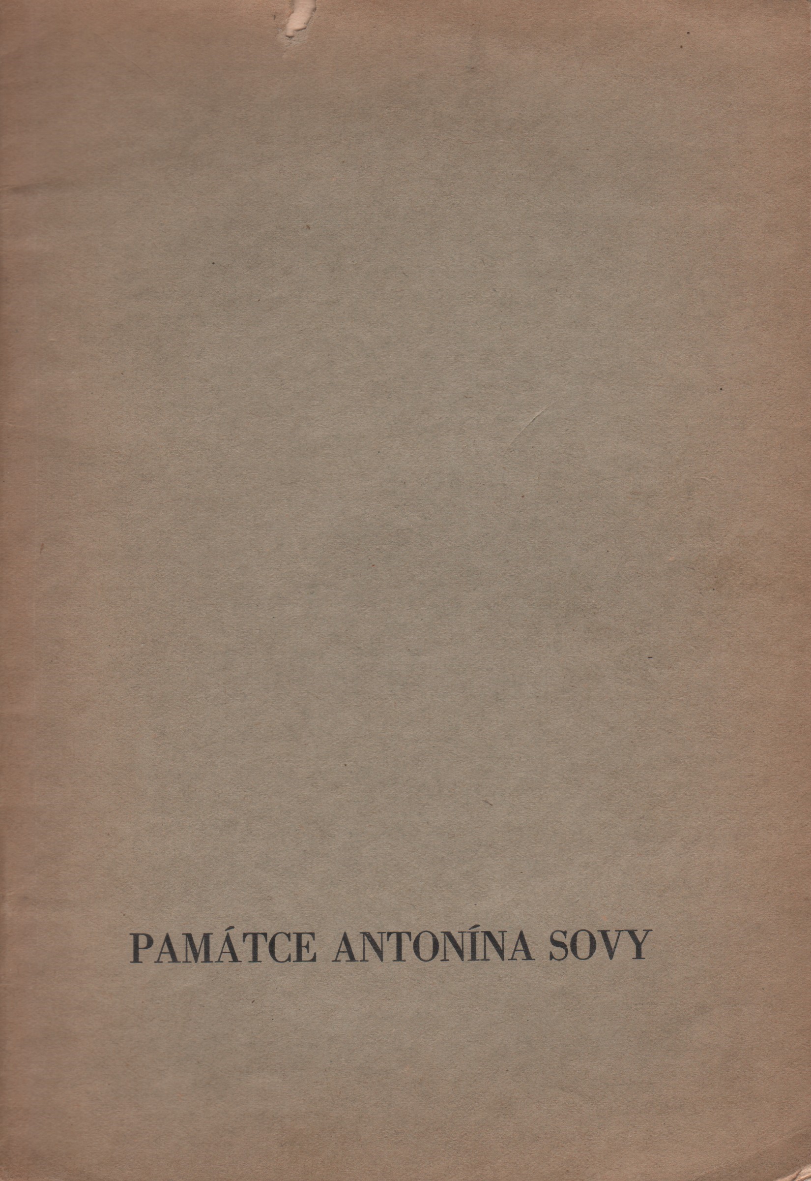 Památce Antonína Sovy