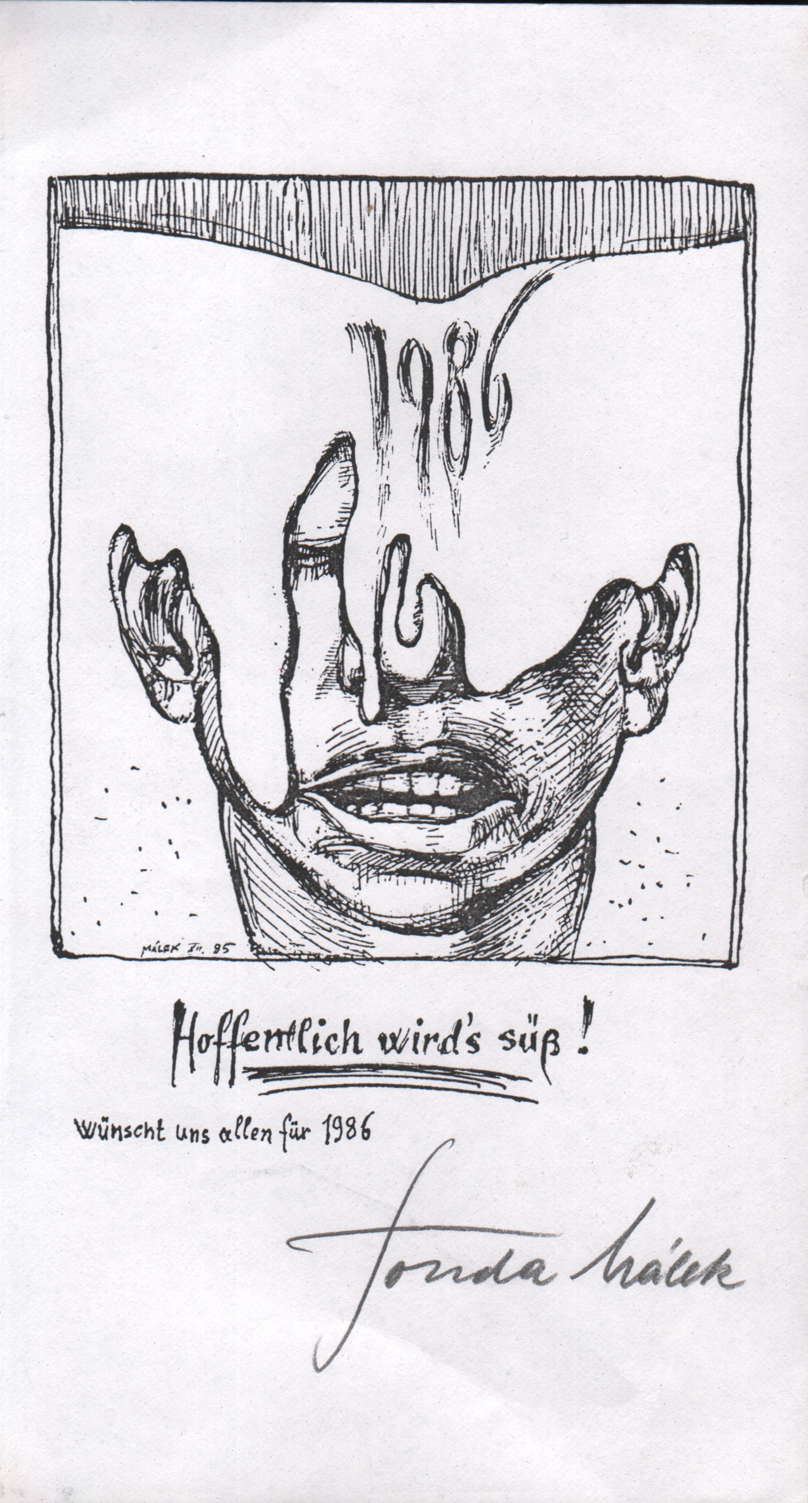 Málek, Antonín - P.F. 1986 (podpis)