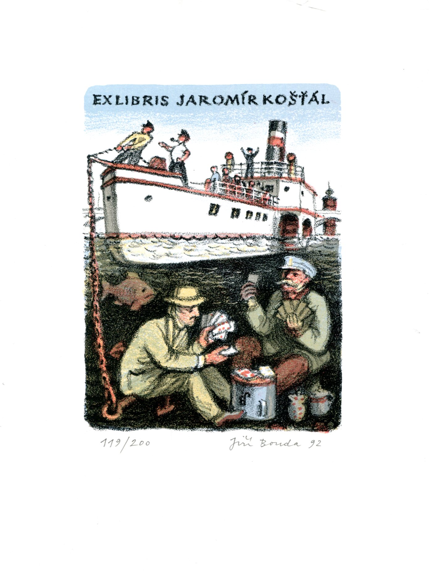 Bouda, Jiří - Exlibris Jaromír Košťál