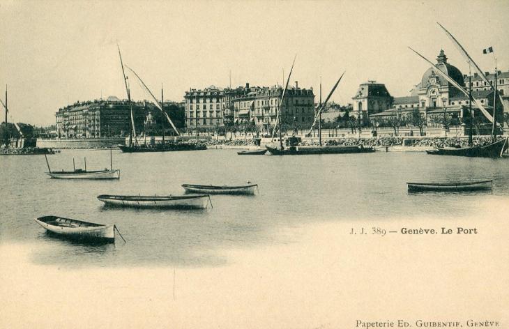 Genéve / Ženeva (Švýcarsko) - přístav, loď 