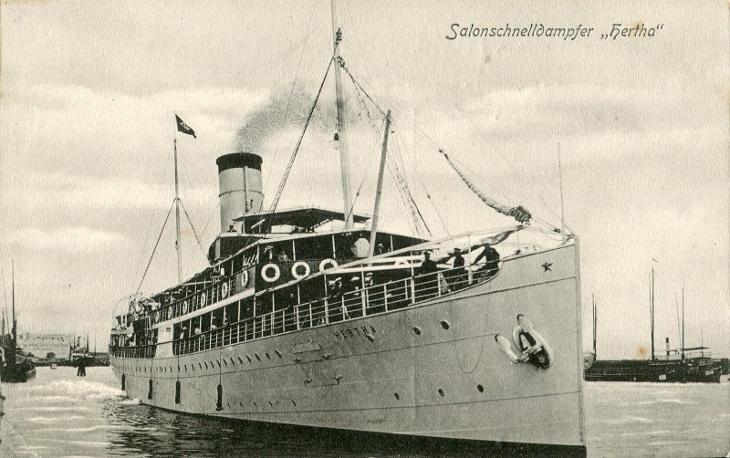 Salonschnelldampfer "Hertha" - loď, parník