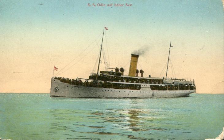 S. S. Odin auf hoher See - loď, parník