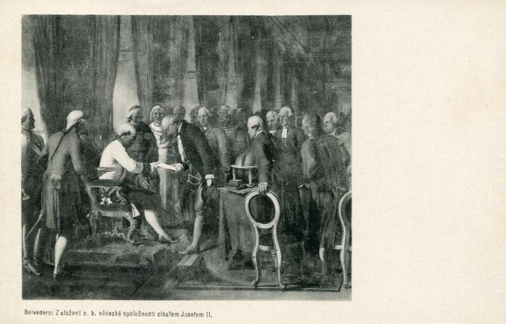 Belvedere: Založení c.k. vědecké společnosti císařem Josefem II.