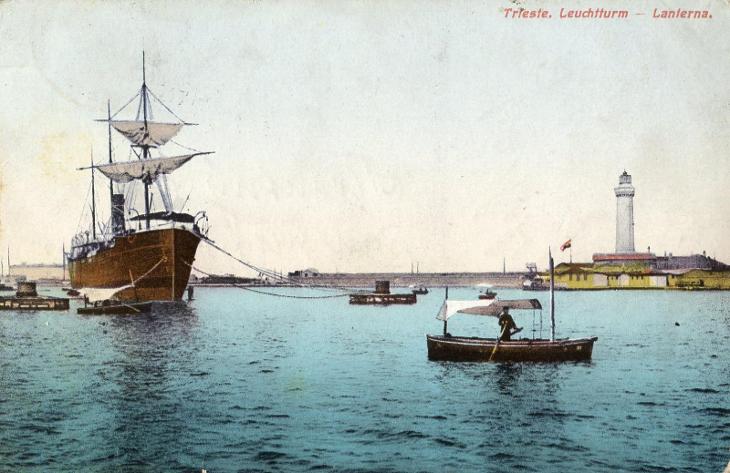 Trieste - Terst (Itálie) - Loď, přístav, maják