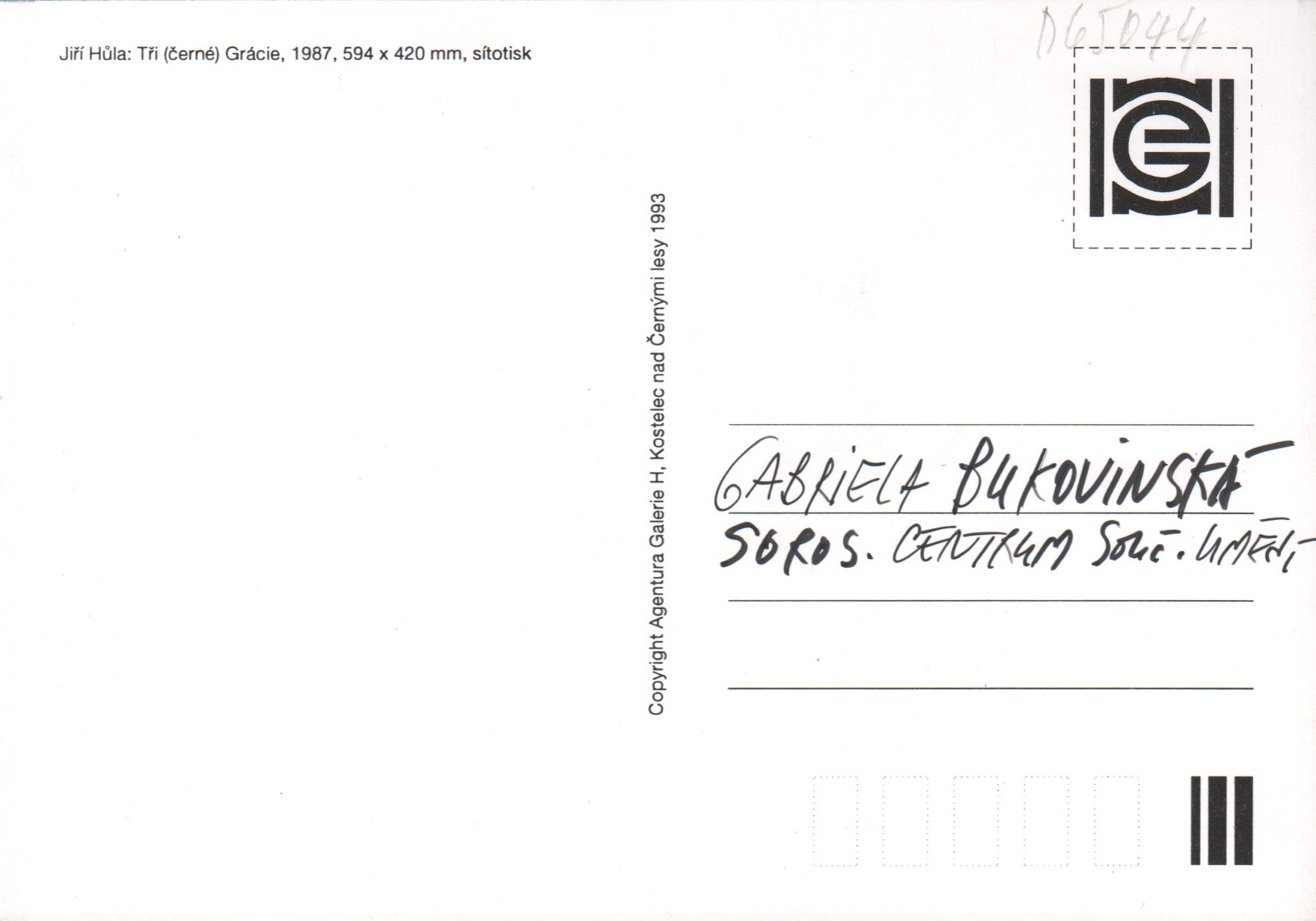 Jiří Hůla: Tři (černé) Grácie, 1987