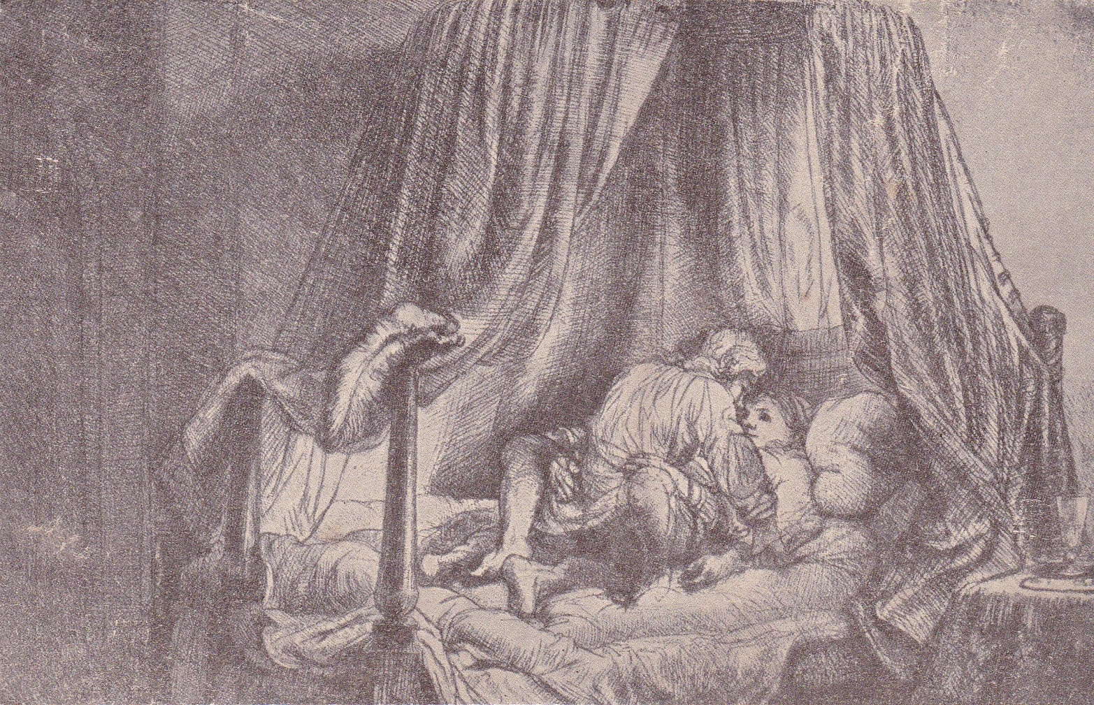 Rembrandt - Milenci na posteli