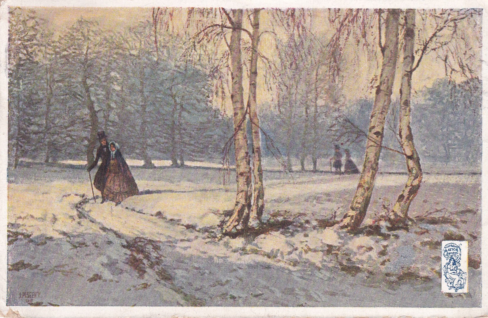 Písecký, Josef - (Procházka zimní krajinou)