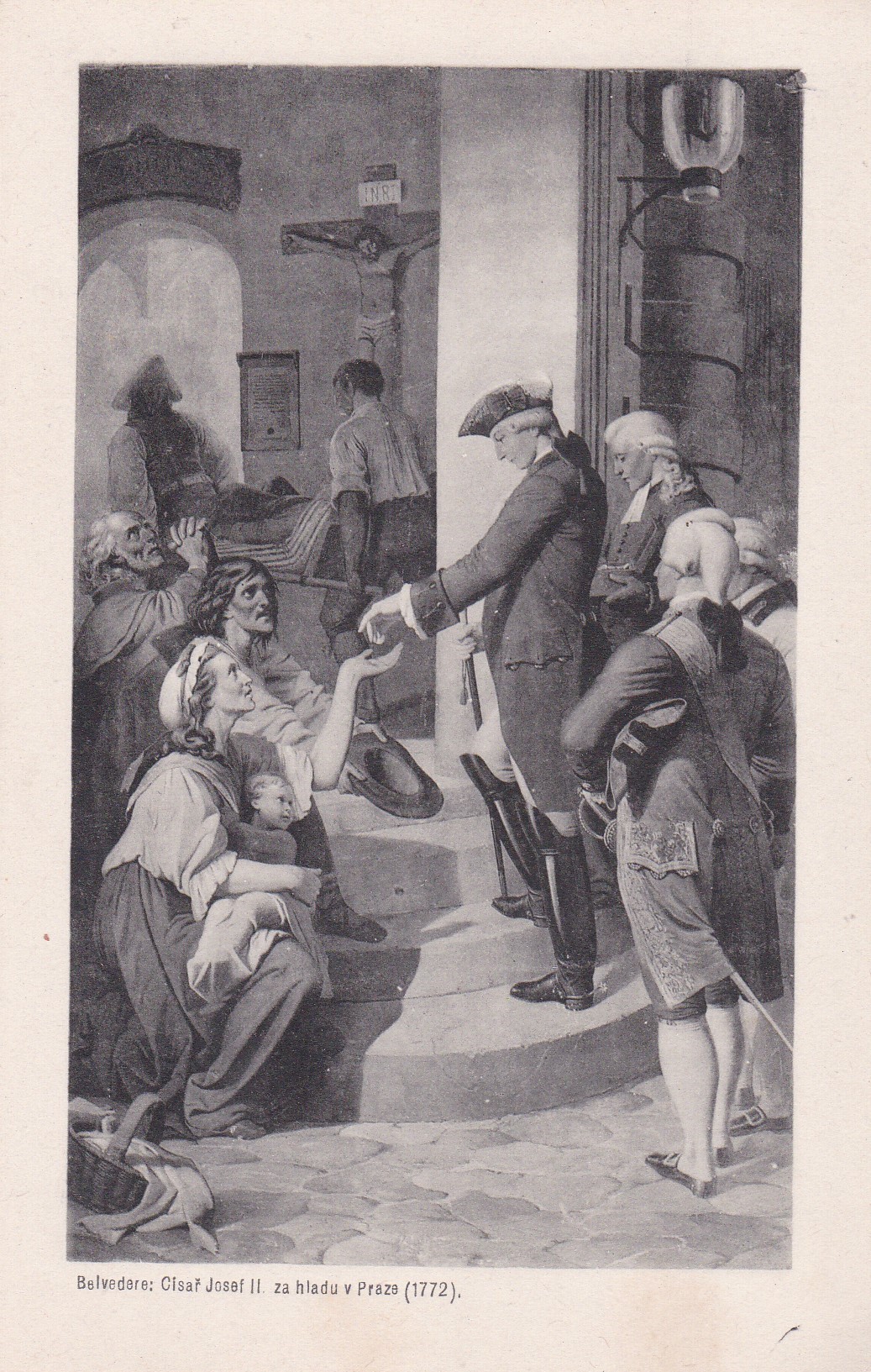 Císař Josef II. za hladu v Praze