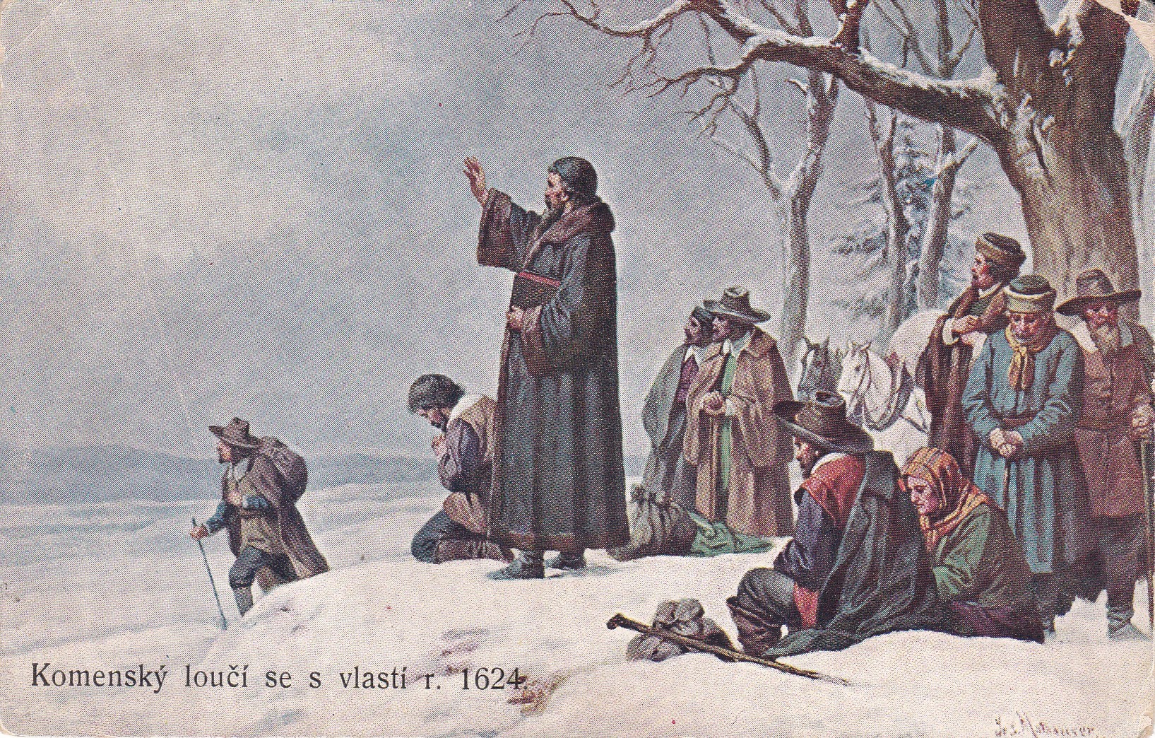 Komenský loučí se s vlastí r. 1624