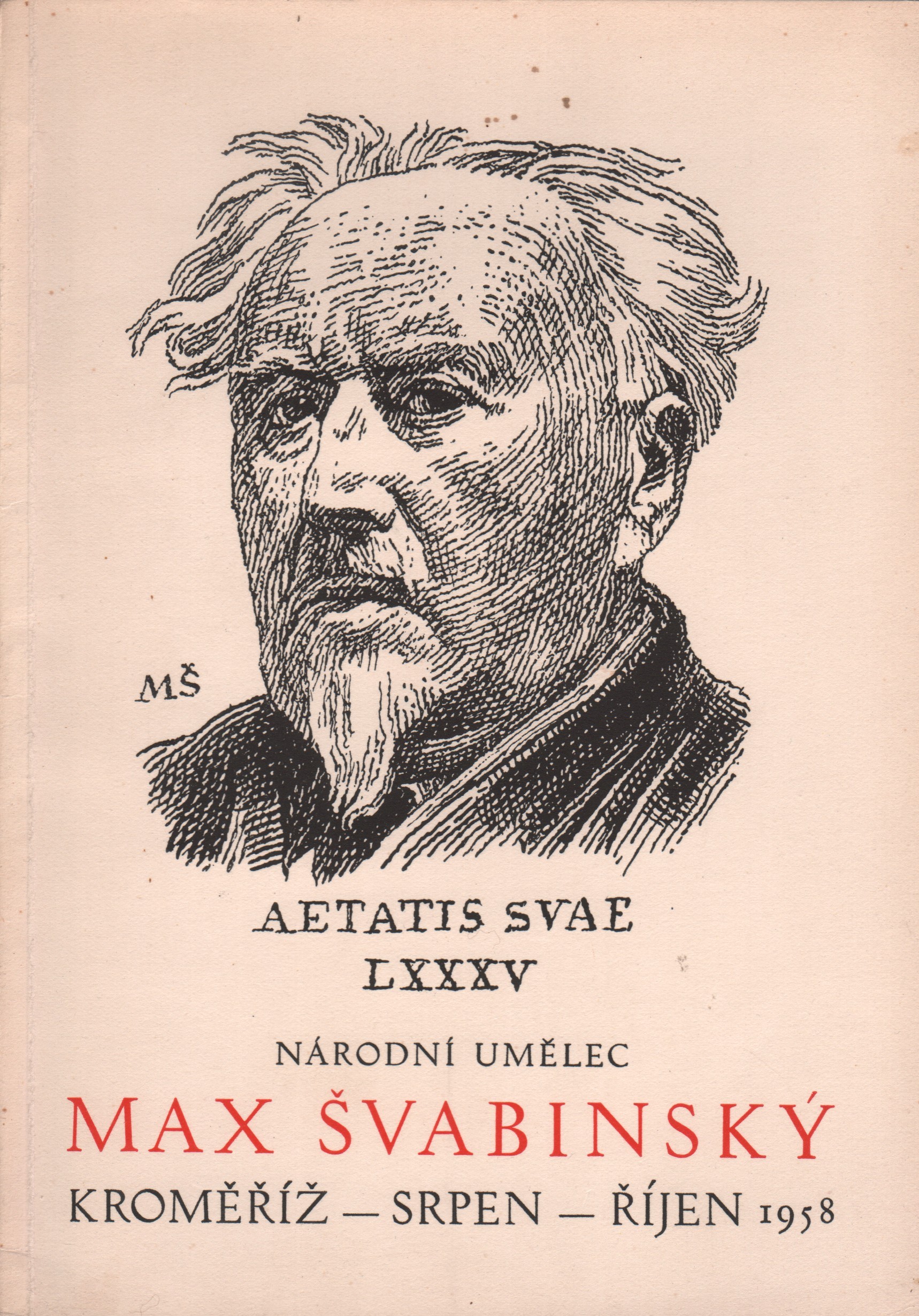 Národní umělec Max Švabinský (podpis)