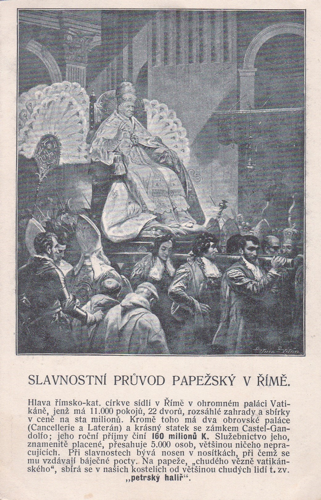 Slavnostní průvod papežský v Římě