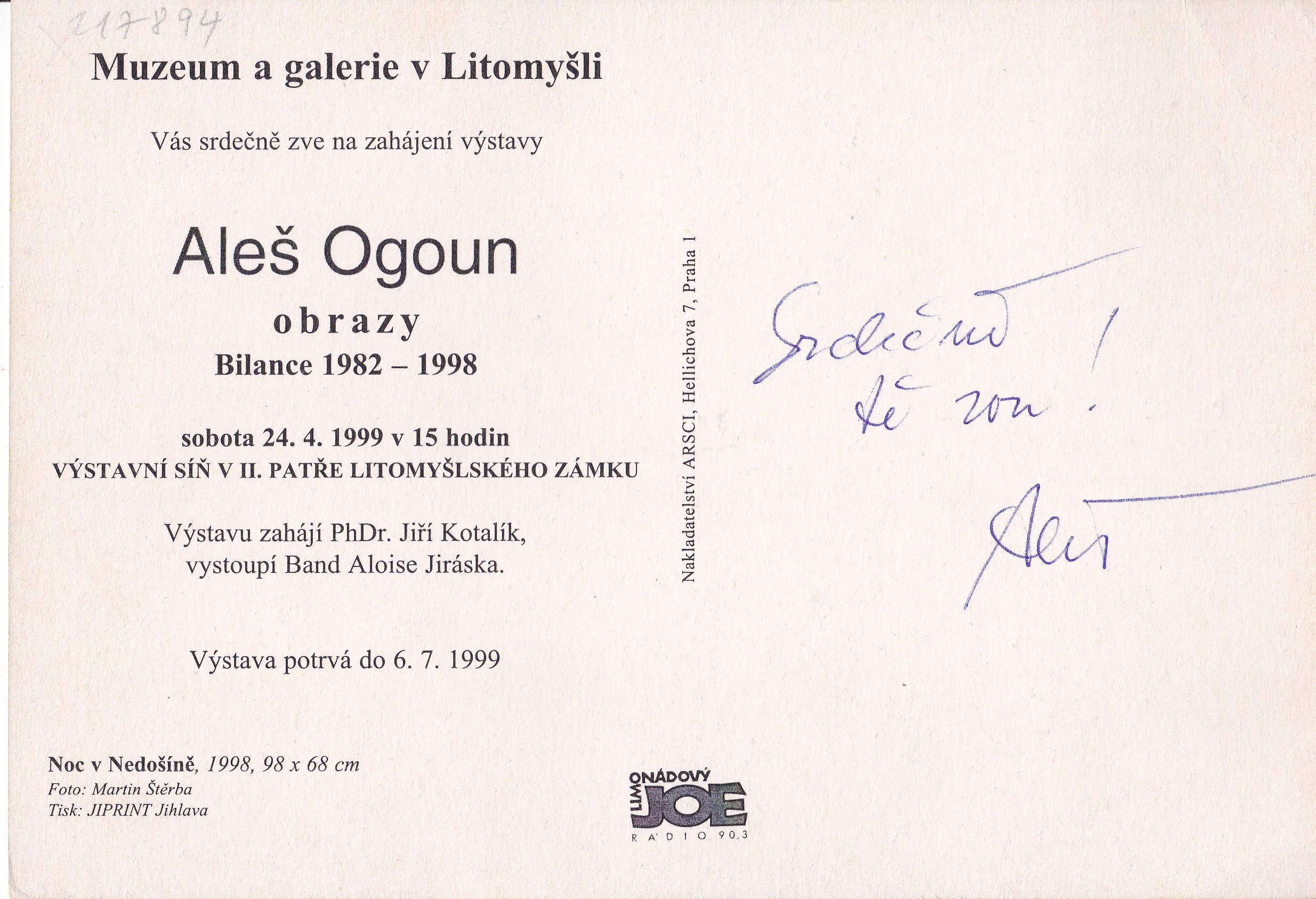 Aleš Ogoun: Obrazy (podpis)