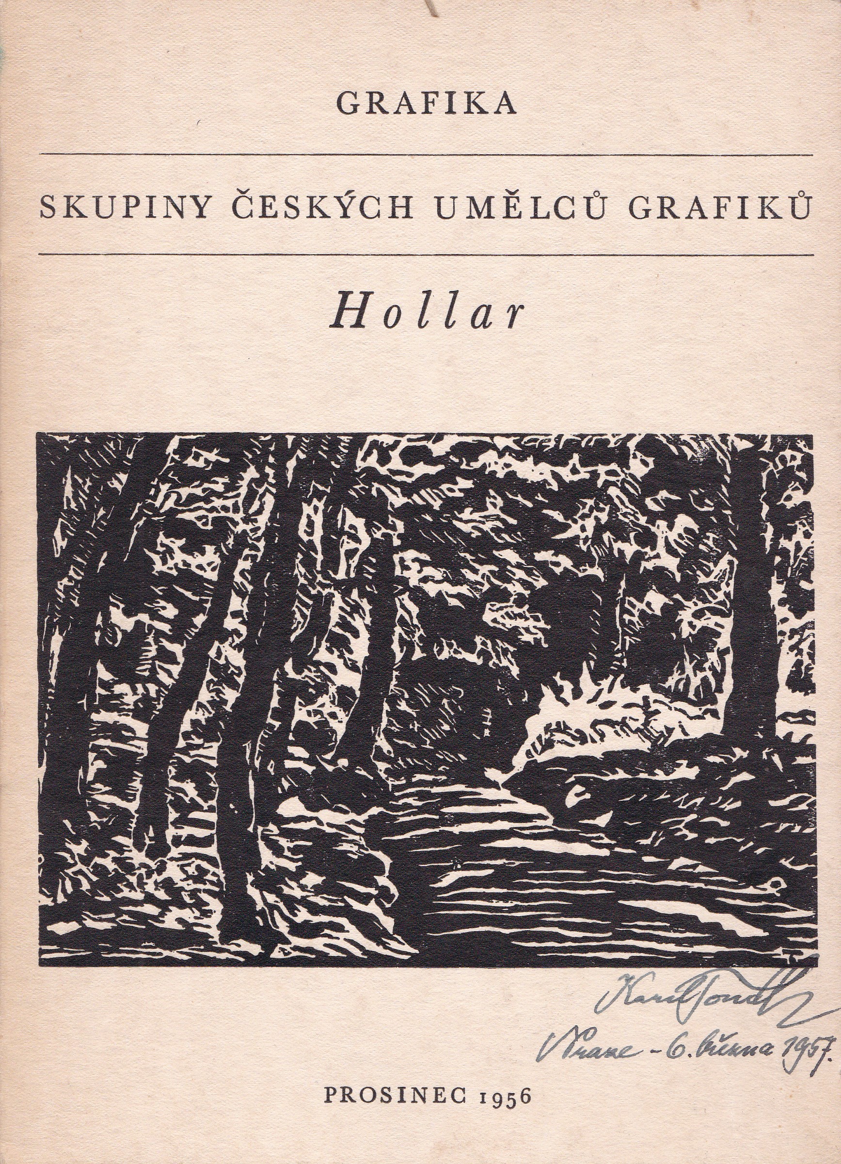 Grafika skupiny českých umělců grafiků Hollar (podpis)