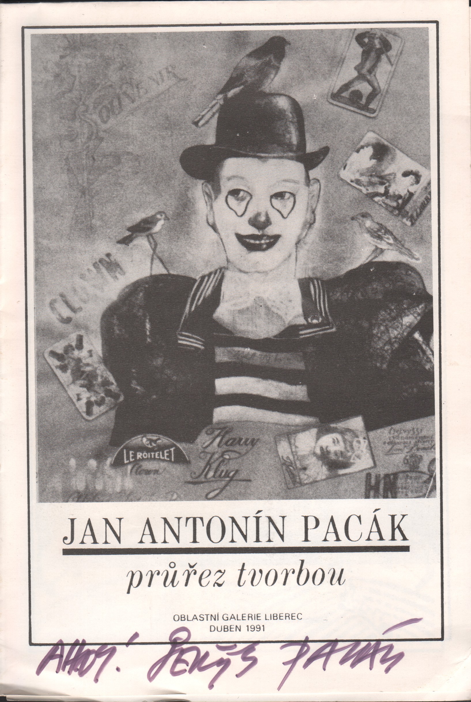 Jan Antonín Pacák: Průřez tvorbou (podpis)