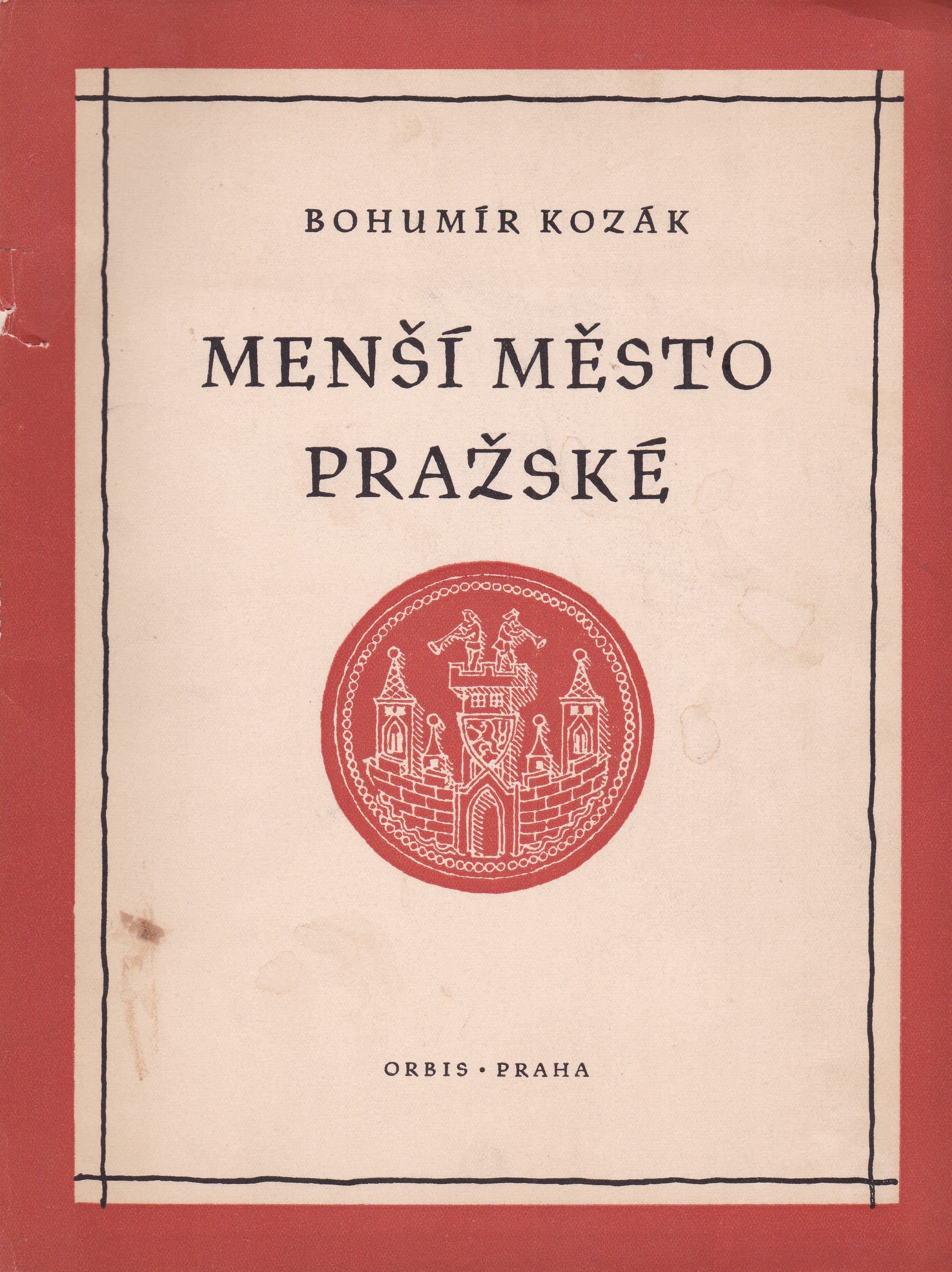 Kozák, Bohumír - Menší město pražské (podpis)