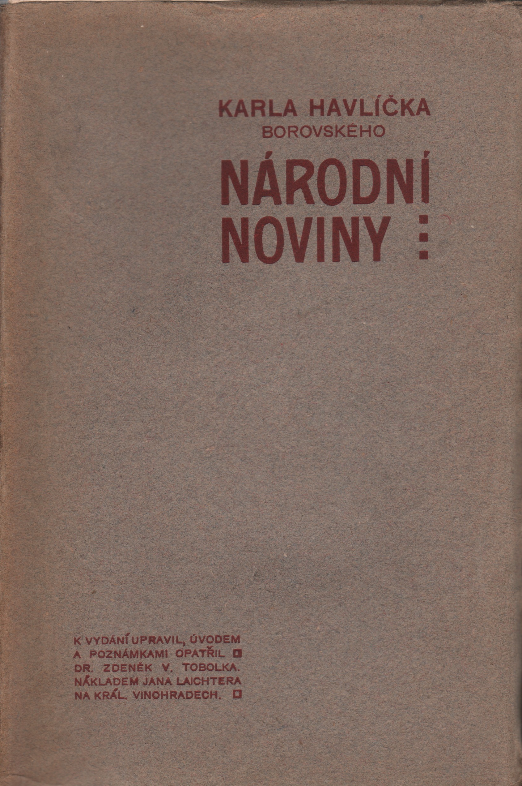 Havlíček Borovský, Karel - Národní noviny