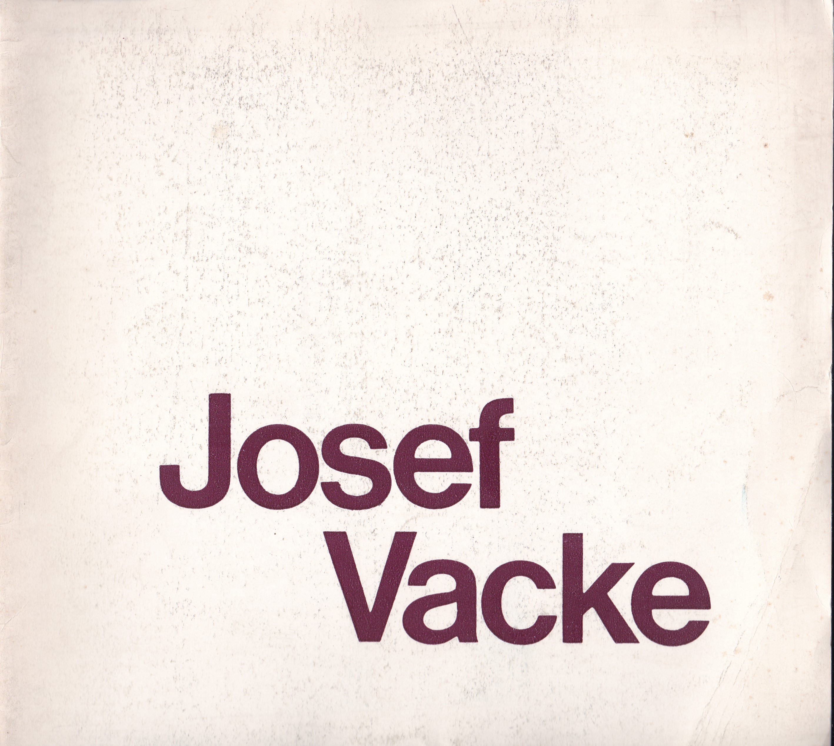 Josef Vacke: Výběr obrazů z let 1925-1982 (podpis)
