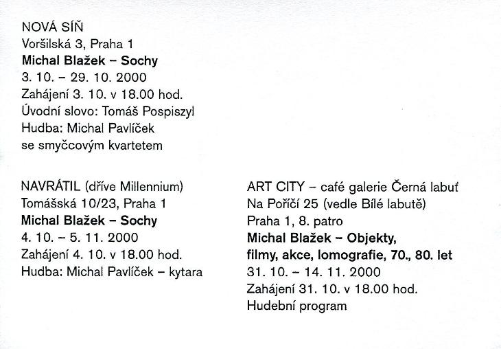 Michal Blažek: Sochy (podpis)