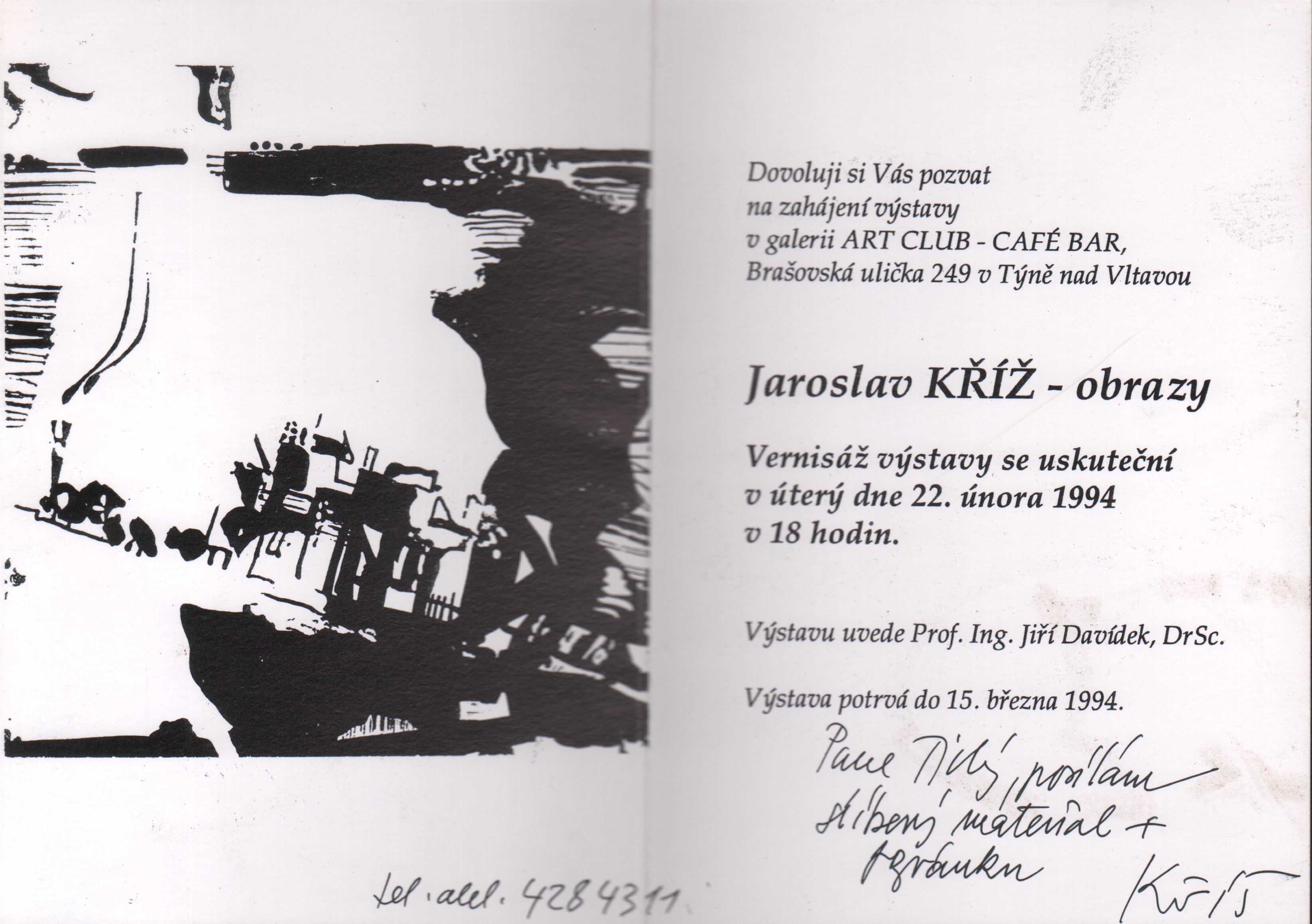 Jaroslav Kříž: Obrazy (podpis)