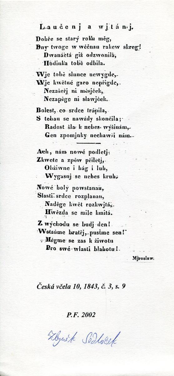 Zbyněk Sedláček (podpis)