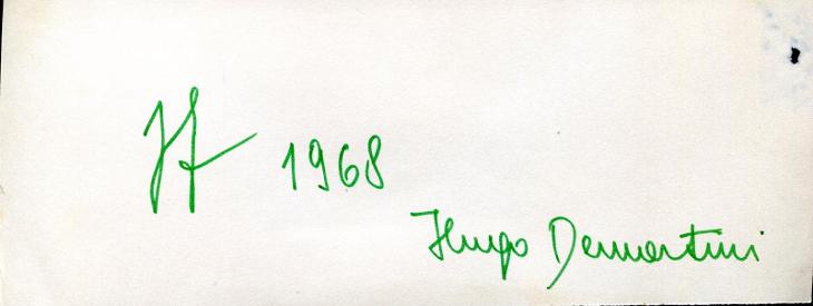 Hugo Demartini - pf 1968 (podpis)
