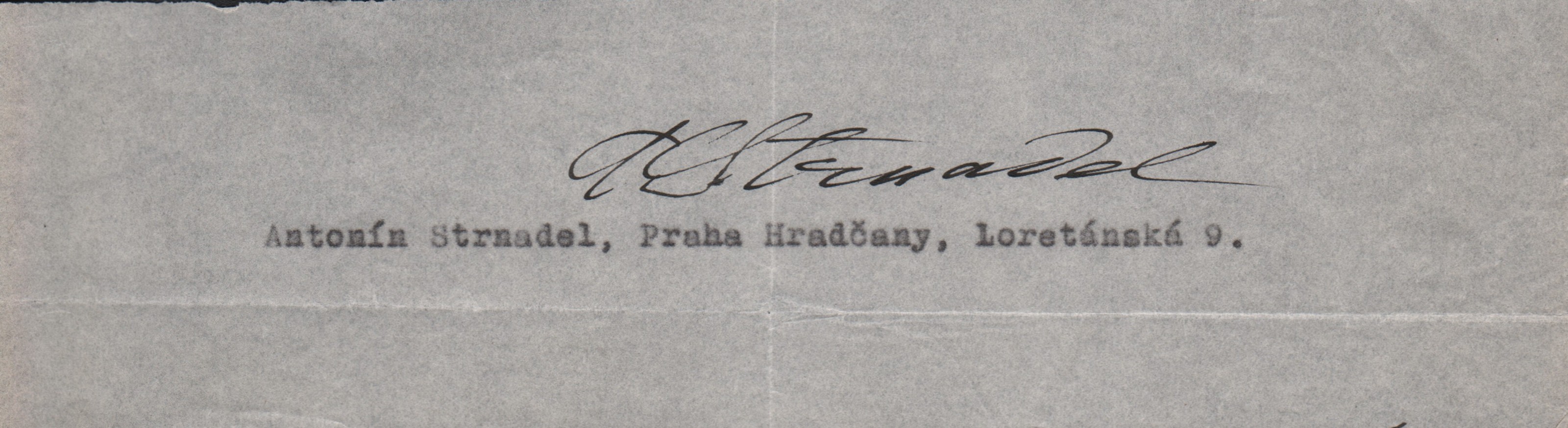Antonín Strnadel (podpis)