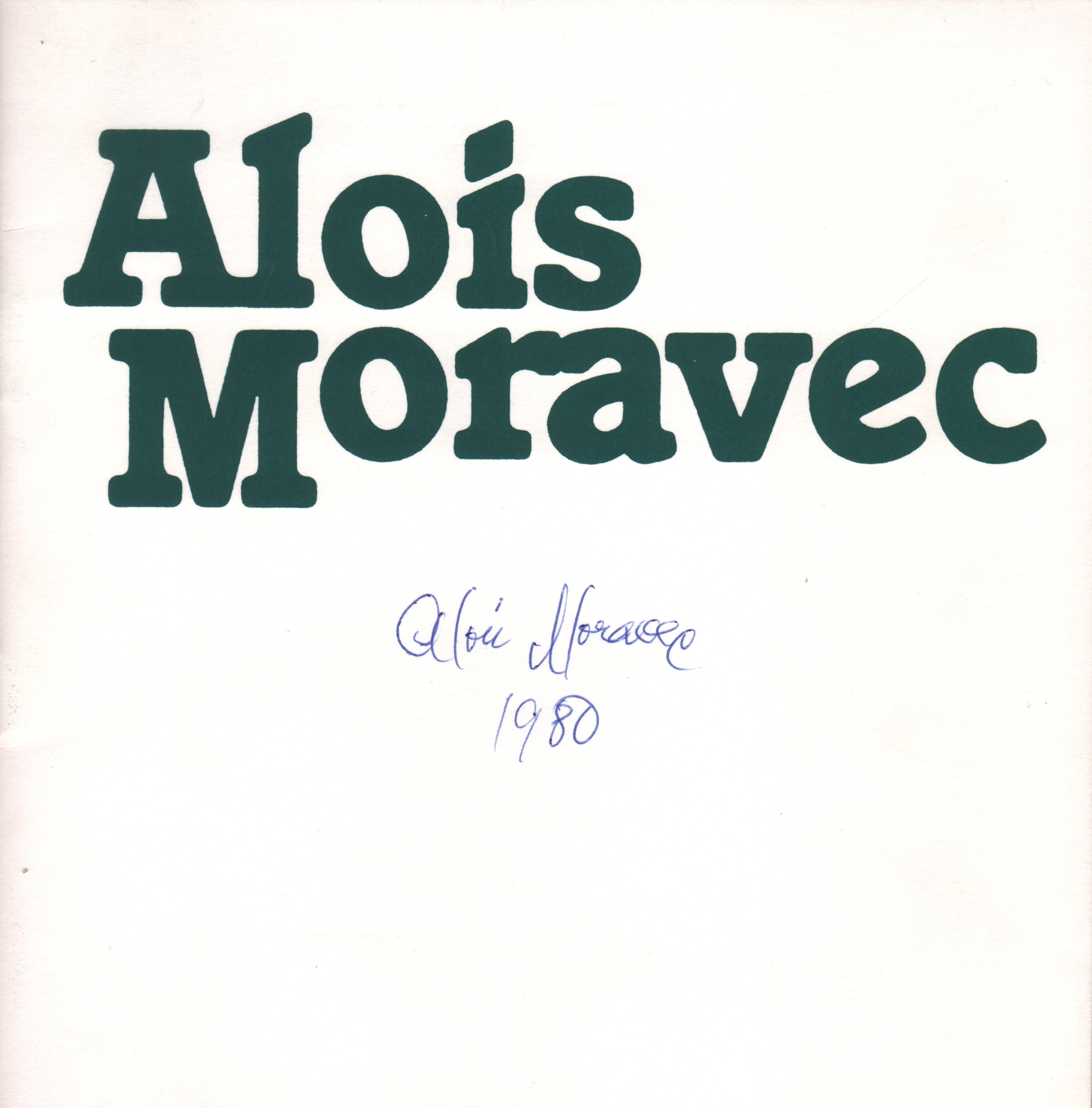 Alois Moravec: Výběr z díla (podpis)