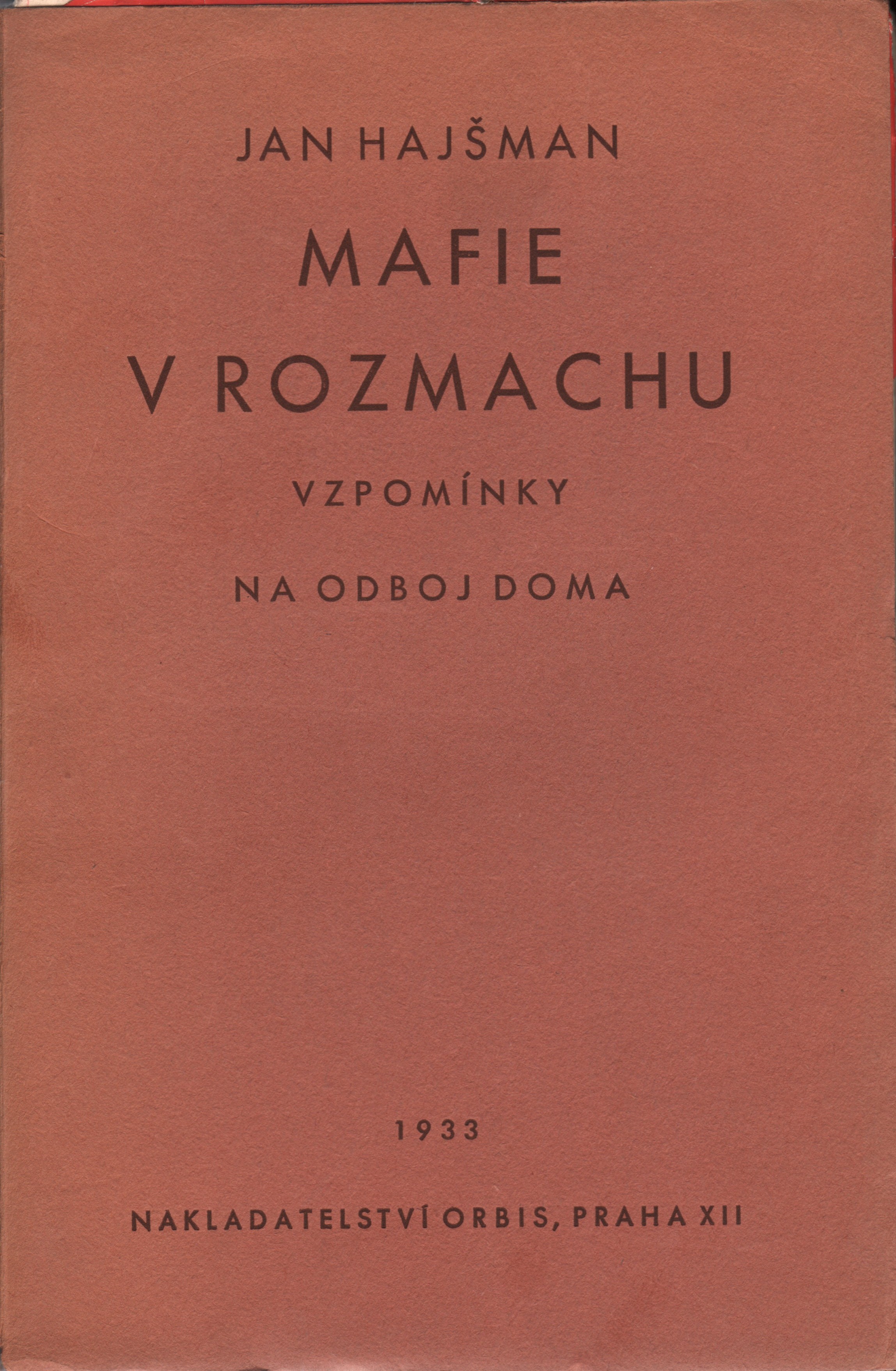 Hajšman, Jan - Mafie v rozmachu (podpis)