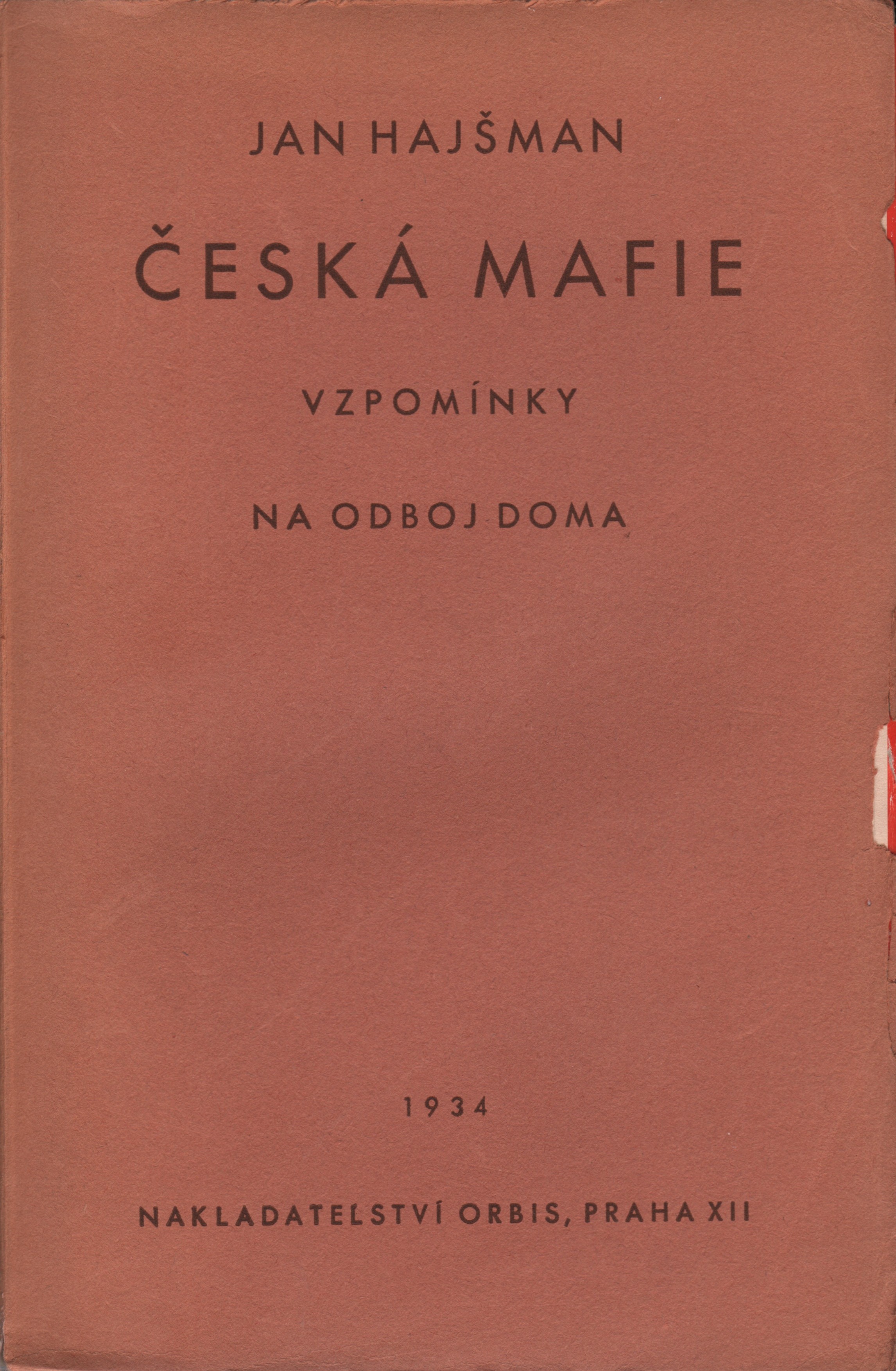 Hajšman, Jan - Mafie v rozmachu (podpis)