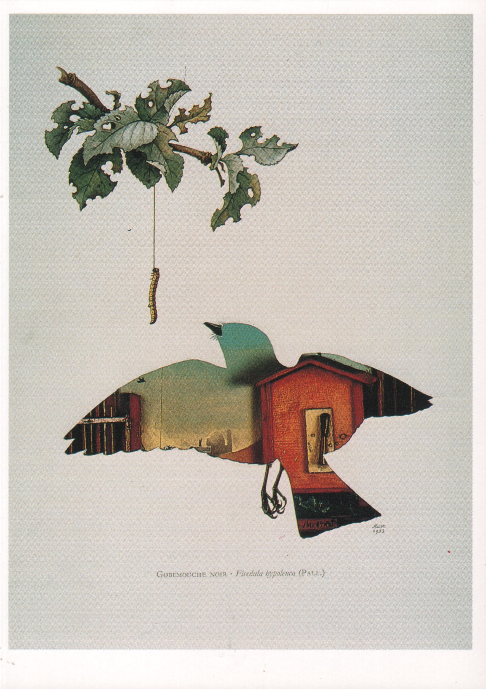 Jiří Kolář: Z cyklu Ornitologie moderního umění, 1980