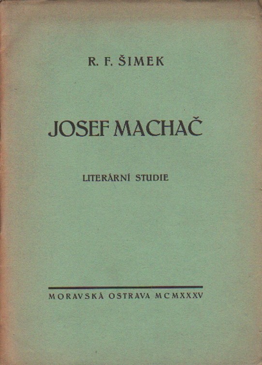 Šimek, R. F. - Josef Machač (podpis)