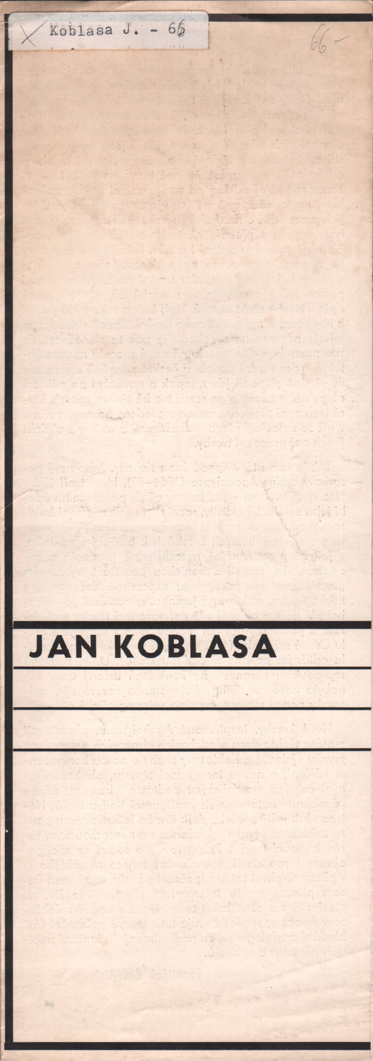 Jan Koblasa: Apokalypsa (s razítkem)