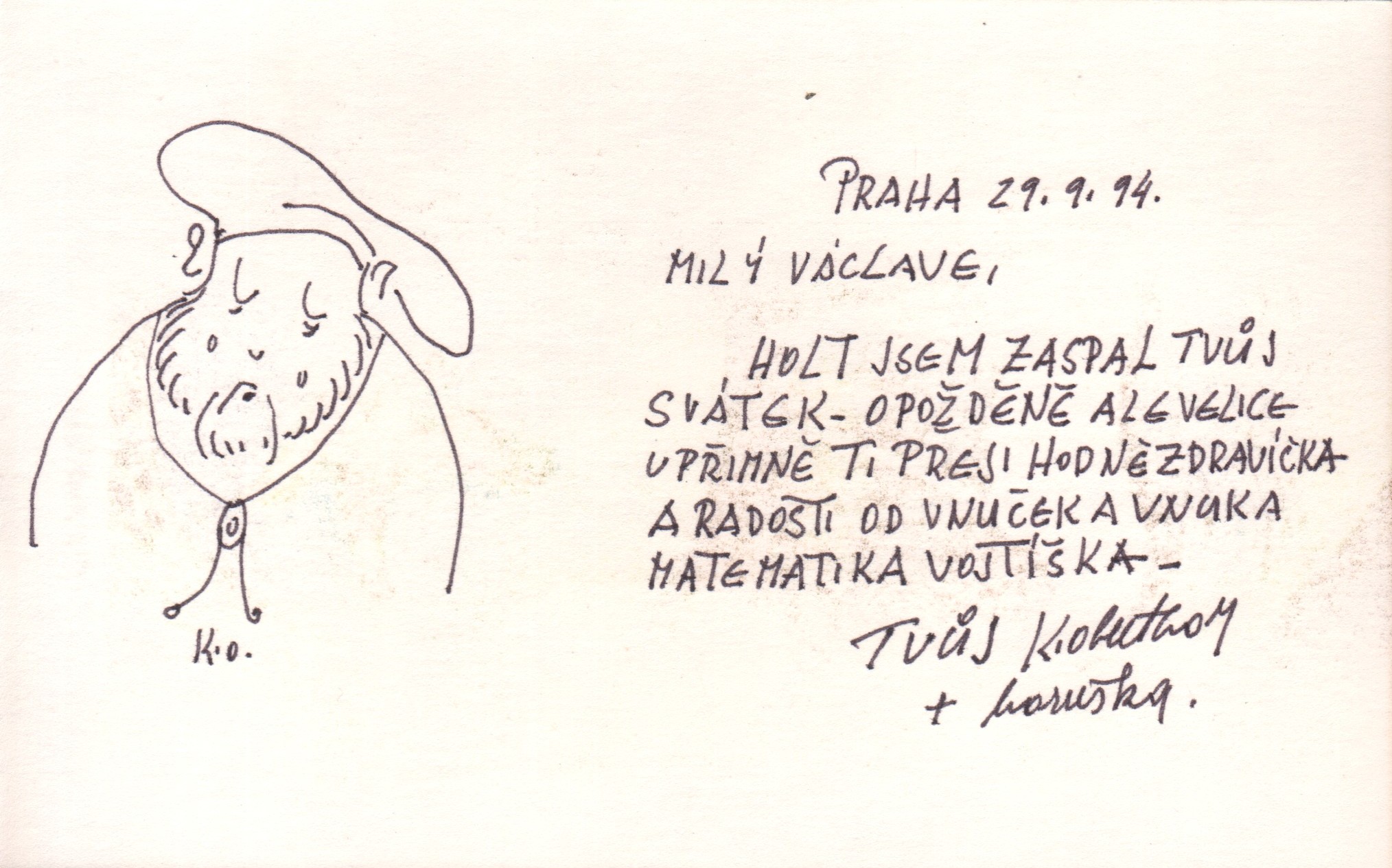Oberthor, Karel - (Milý Václave...)