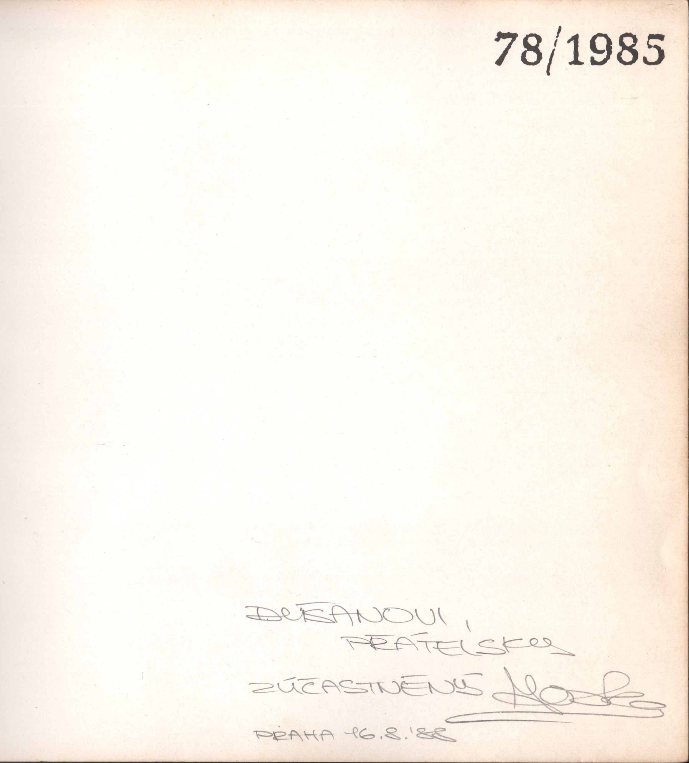 Šedá cihla 78/1985 (podpis)