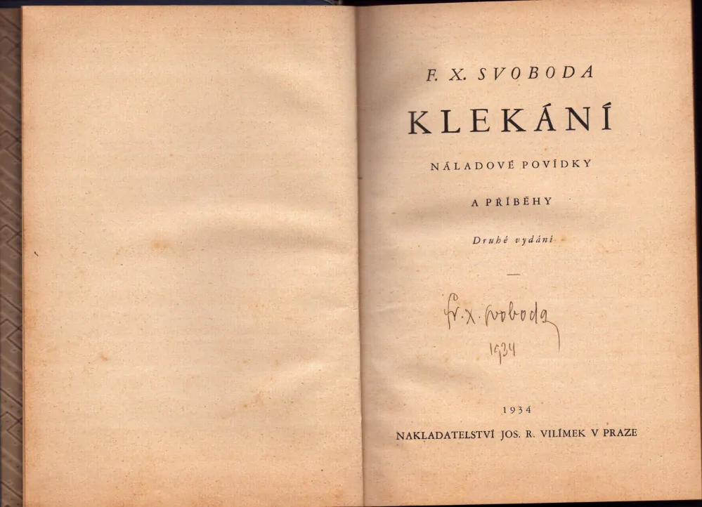 Svoboda, František Xaver - Klekání (podpis)