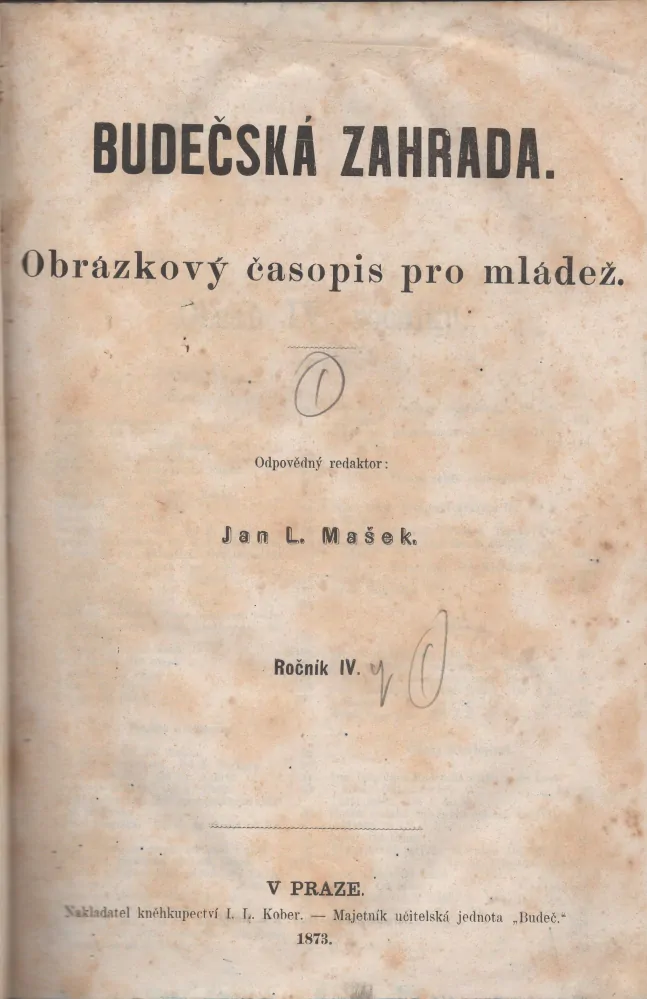 Budečská zahrada 1872-73 - komplet