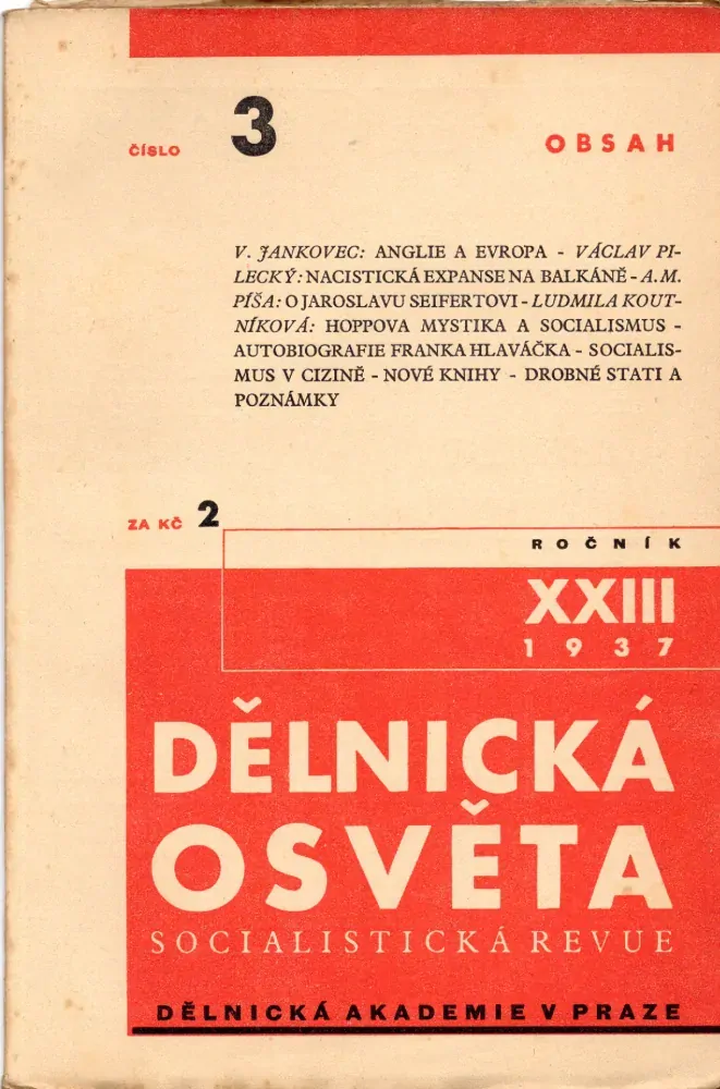 Dělnická osvěta 1937 r. 23 - komplet