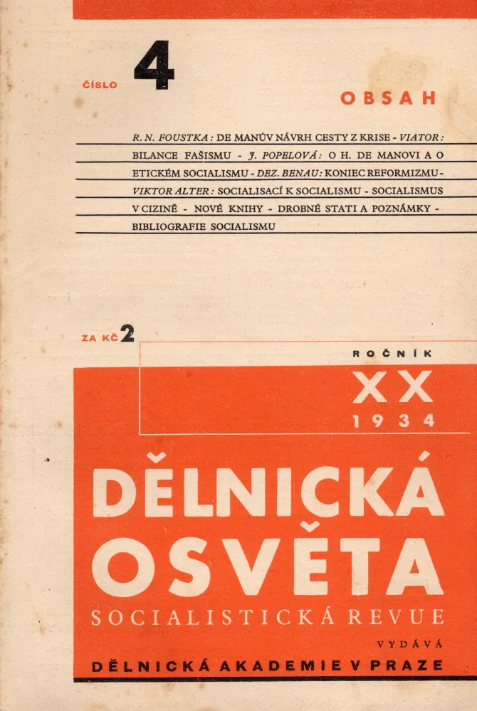 Dělnická osvěta 1934, r. 20 - komplet