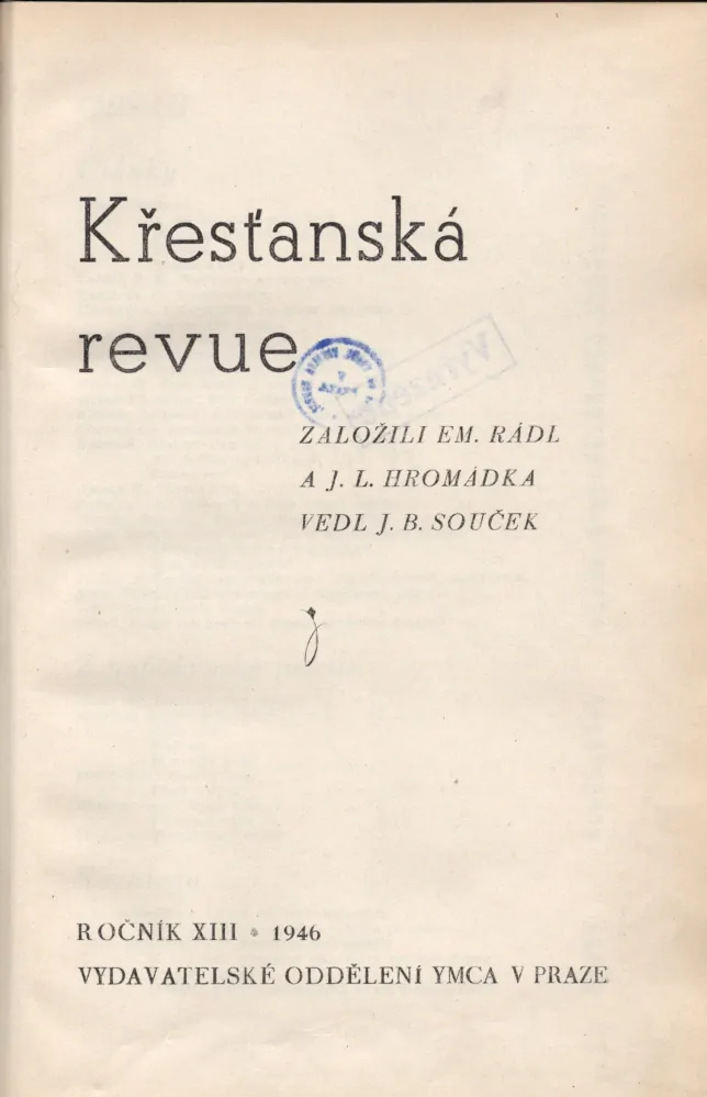 Křesťanská revue 1946 r. 13 - komplet