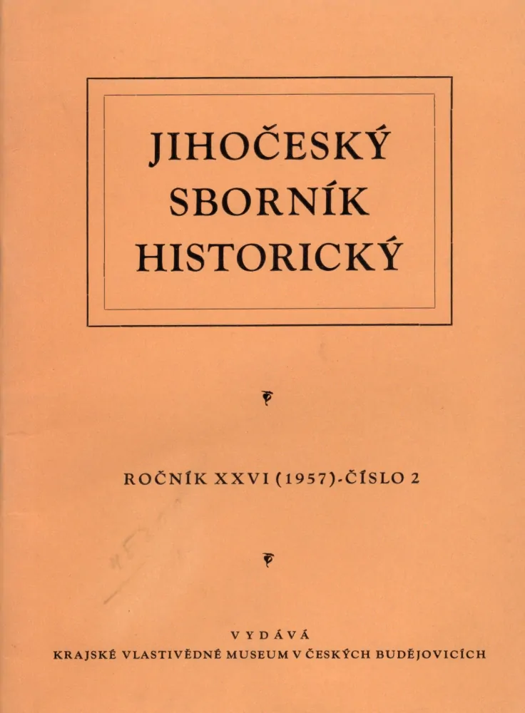 Jihočeský sborník historický 1957 r. 26 - komplet