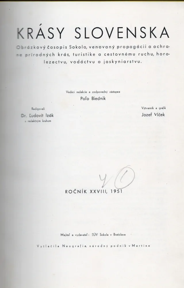 Krásy Slovenska 1951 r. 28 - komplet