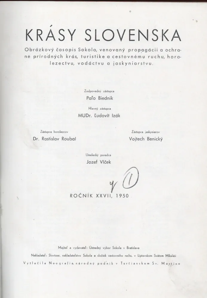 Krásy Slovenska 1950 r. 27 - komplet