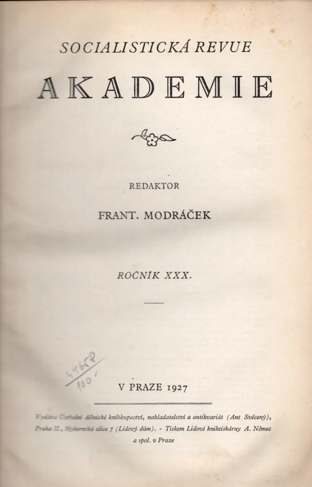 Akademie 1927 r. 30 - komplet