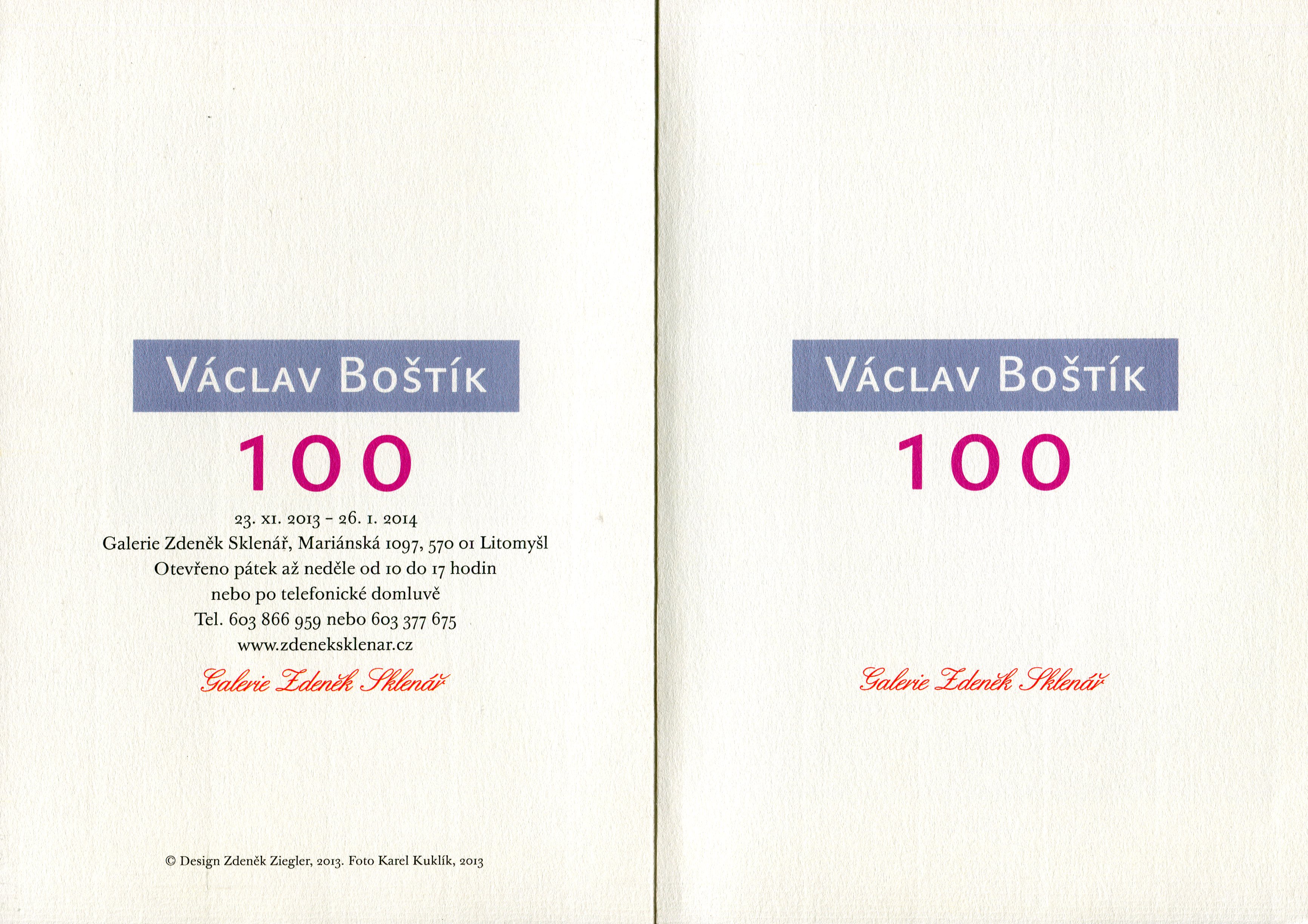 Václav Boštík: 100