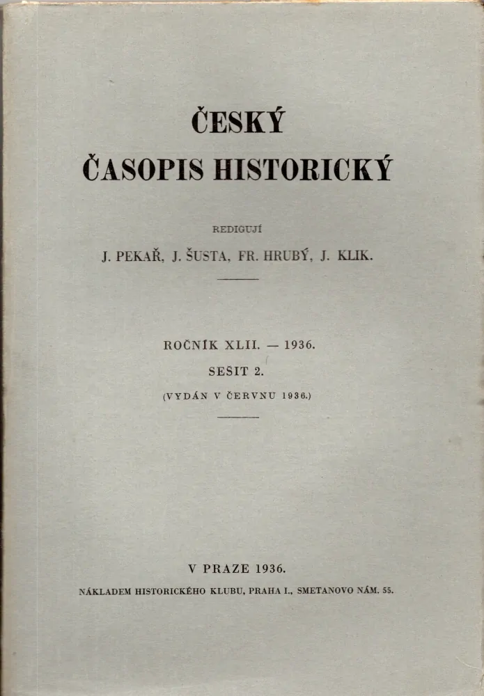 Český časopis historický 1936 r. 42 - komplet