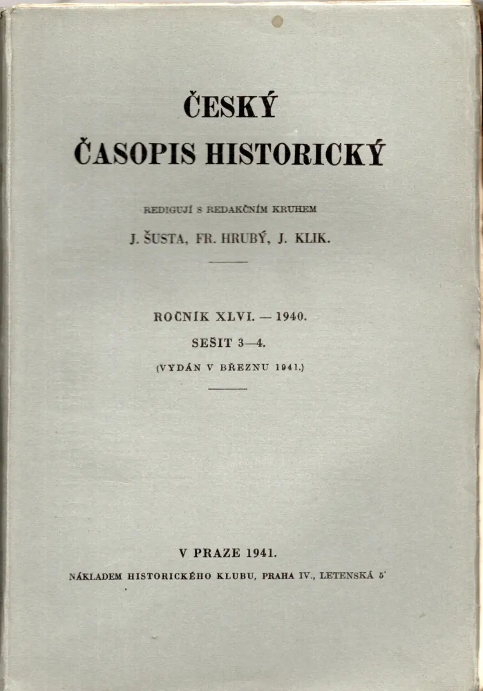 Český časopis historický 1940 r. 46 - komplet