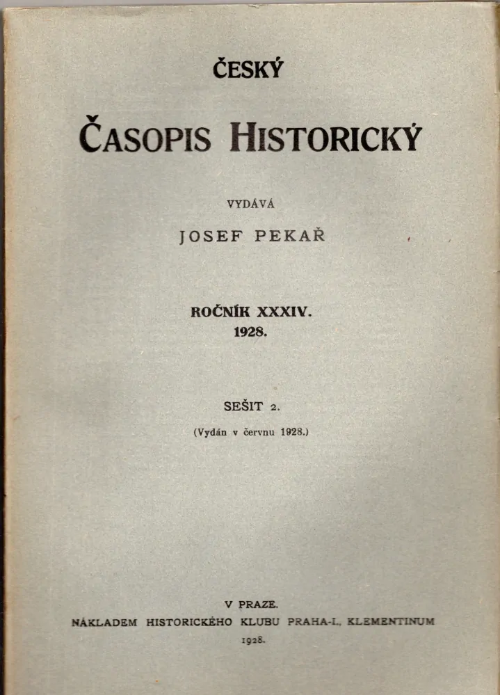 Český časopis historický 1928 r. 34